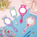 Handheld Mirror Manufacturer - Unfinished Wooden Children Princess Birthday Gift