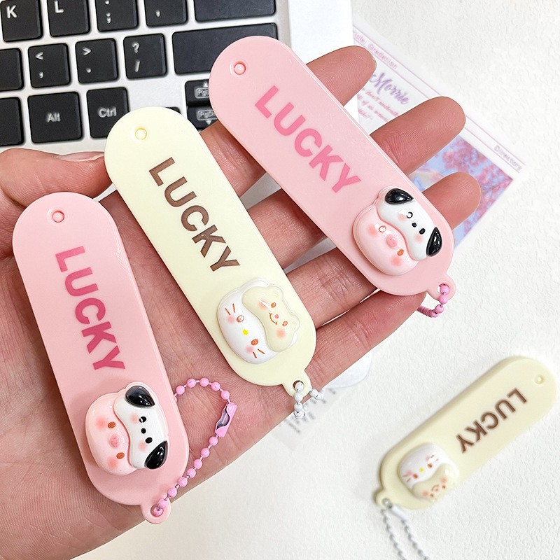 Comb Factory - Cute Folding Portable Mini Hair Straightening Plastic Pink