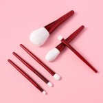 Makeup Brush Set Supplier - 6 Burgundy High-grade Soft Portable Brush Set