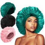 Sleep Cap Manufacturer - Custom Logo Satin Solid Color Sleeping Hat Waterproof
