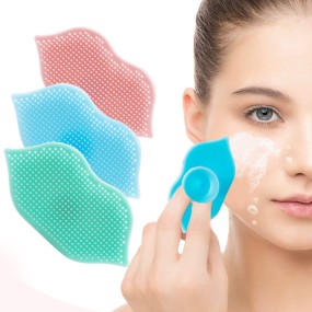 Face Wash Brush Supplier - Small Size Creative Lip with Suction Cup Makeup Remover
