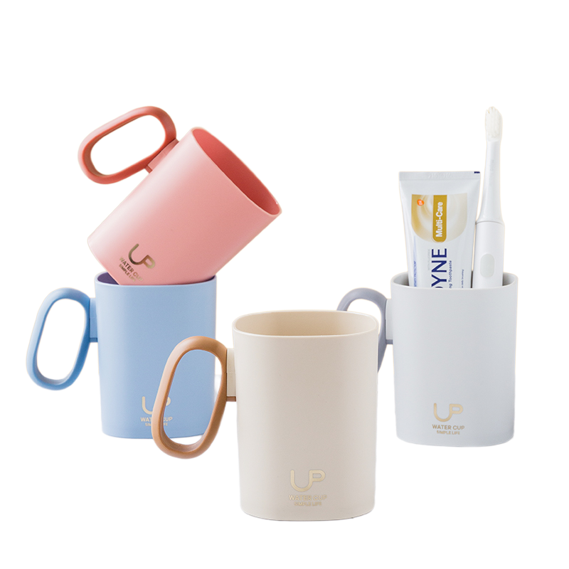 Mouthwash Mug Manufacturer - Hot Stamping Gold Logo Plastic Cup