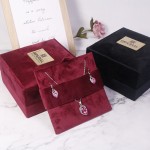Jewelry Box Manufacturer - Red Black Antique Flannel Velvet