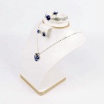Jewelry Display Bust Manufacturer - White Leather Necklace Bangle Stand