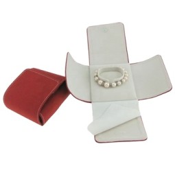 Jewelry Bag Manufacturer - Red Suede Bracelet Packaging Bangle Pouch