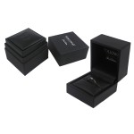 Ring Box Manufacturer - Earring Gift Black Premium Leather