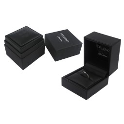 Ring Box Manufacturer - Earring Gift Black Premium Leather