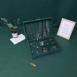 Women's Jewelry Case Manufacturer - Wholesale Large Green Suede with Lock