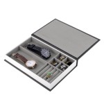 Desk Tray Manufacturer - Custom Black PU Leather Valet Organizer