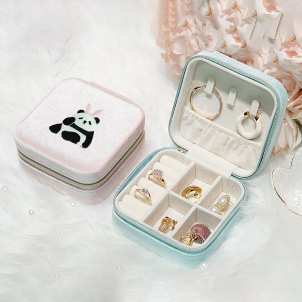 Travel Jewelry Case Manufacturer - Square Flannel Velvet Organizer Box