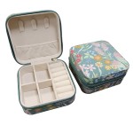 Travel Jewelry Case Manufacturer - Custom Logo Zipper Square Leather