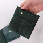 Portable Jewelry Box Manufacturer - Custom Green PU Leather Removable Pad