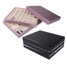 Desk Organizer Tray Manufacturer - Leather Drawer Storage Stackable