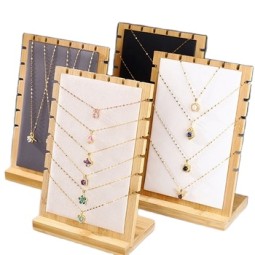 Necklace Display Stand Manufacturer - Large Capacity Bamboo Wooden