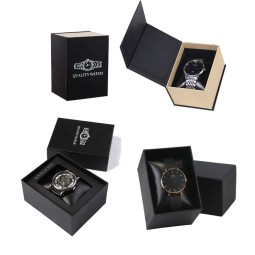 Watch Box Manufacturer - Hot Selling Black Leather Cushion Cardboard