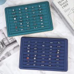 Jewelry Display Tray Manufacturer - Golden Metal Frame Microfiber