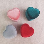 Ring Box Manufacturer - Custom Engagement Heart Shape Velvet