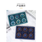 Jewelry Display Tray Manufacturer - Golden Metal Frame Microfiber