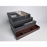 Valet Tray Manufacturer - Men's Leather Nightstand Organizer Catchall