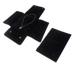 Jewelry Pouch Manufacturer - Travel Black Velvet Customize Necklace