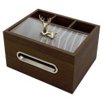 Tissue Box Organizer Manufacturer - Luxury Multifunctional Wooden Desktop