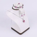 Jewelry Display Bust Manufacturer - White Leather Necklace Bangle Stand