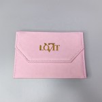 Jewelry Pouch Manufacturer - Custom Pink Velvet Gold Logo Travel