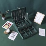 Women's Jewelry Case Manufacturer - Wholesale Large Green Suede with Lock