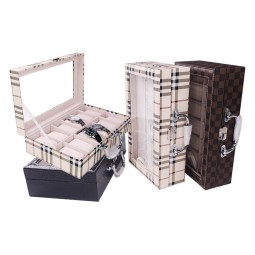 Travel Watch Case Manufacturer - Luxury 12-Watch Leather Organizer