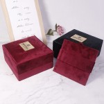 Jewelry Box Manufacturer - Red Black Antique Flannel Velvet