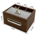 Tissue Box Organizer Manufacturer - Luxury Multifunctional Wooden Desktop