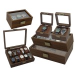 Wood Watch Box Manufacturer - Vintage Brown Walnut 1-12 Slots