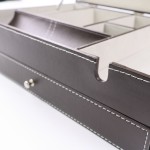 Valet Tray Manufacturer - Custom Double Tier PU Leather Organizer