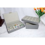 Jewelry Storage Box Manufacturer - Custom Luxury 3-Tier Gray PU