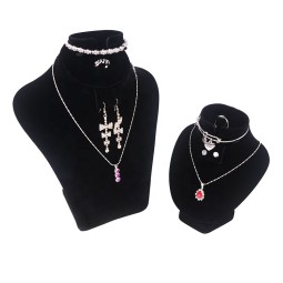 Jewelry Display Stand Manufacturer - Black Velvet Bust Bangle Holder