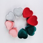 Ring Box Manufacturer - Custom Engagement Heart Shape Velvet