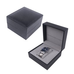 Watch Storage Box Manufacturer - Luxury Black PU Leather Custom