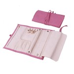 Travel Jewelry Roll Manufacturer - Microfiber Leather Necklace Pouch Bag