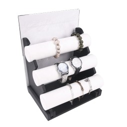Bracelet Display Stand Manufacturer - Three Tier PU Leather T Bar