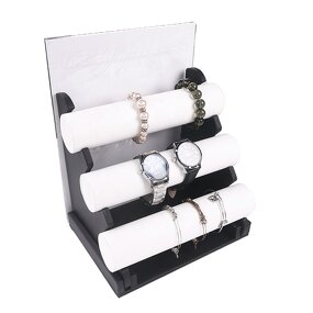 Bracelet Display Stand Manufacturer - Three Tier PU Leather T Bar