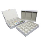 Jewelry Storage Box Manufacturer - Custom Luxury 3-Tier Gray PU