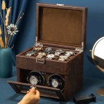 Watch Winder Manufacturer - Quiet 8+2 Motor Automatic Double Layer