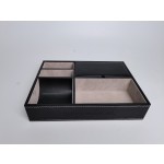 Valet Tray Manufacturer - Men's Leather Nightstand Organizer Catchall