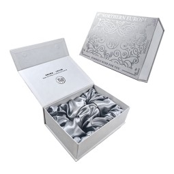 Gift Packaging Box Manufacturer - Custom White Paper Silver Emboss Logo