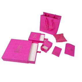 Gift Box Manufacturer - Custom Pink Rectangle Sliding Drawer