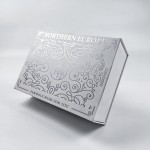 Gift Packaging Box Manufacturer - Custom White Paper Silver Emboss Logo