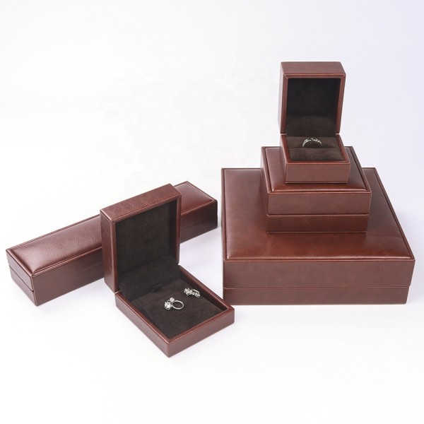 Jewelry Box Manufacturer - High Quality Brown PU Leather Packaging