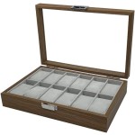 Watch Box Manufacturer - Luxury 12 Slot PU Leather Glass Window