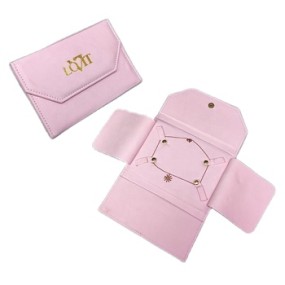 Jewelry Pouch Manufacturer - Custom Pink Velvet Gold Logo Travel