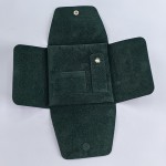 Portable Jewelry Box Manufacturer - Custom Green PU Leather Removable Pad